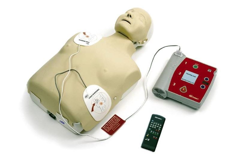 Mannequin with an AED