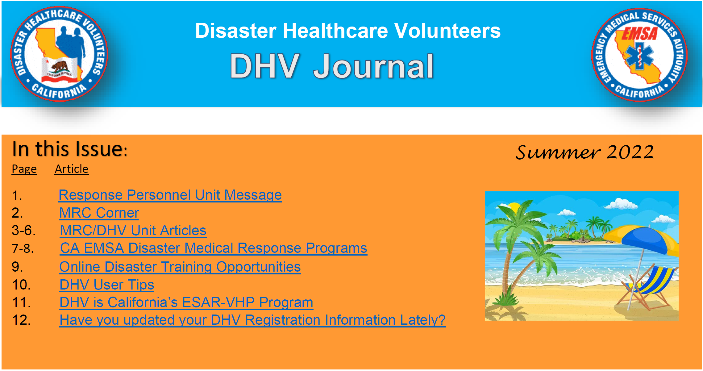 DHV Journal - Spring 2022 Front Page