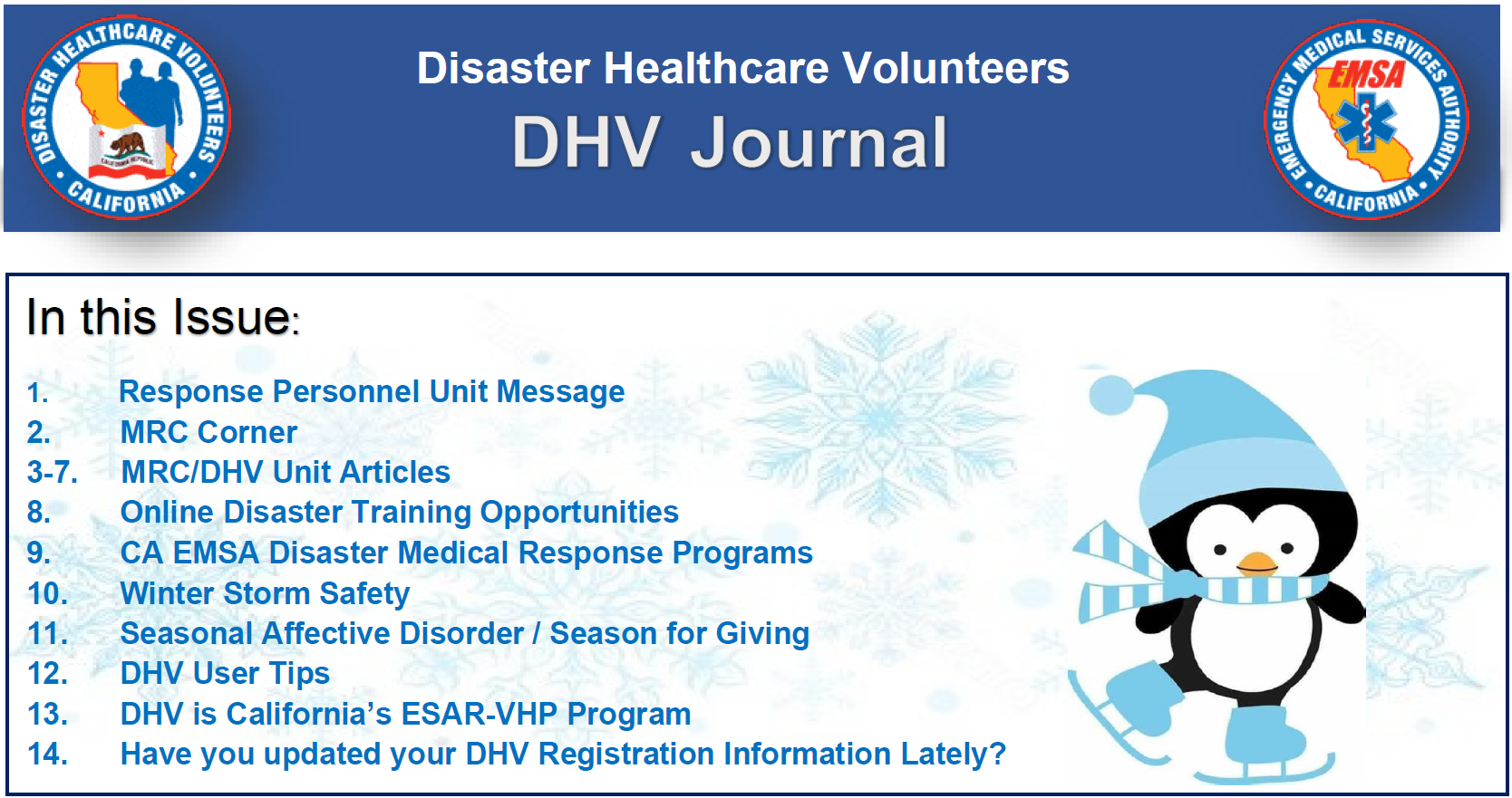 DHV Journal - Winter 2023 Front Page