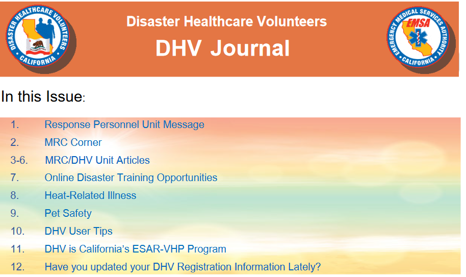 DHV Journal - Summer 2023 Front Page