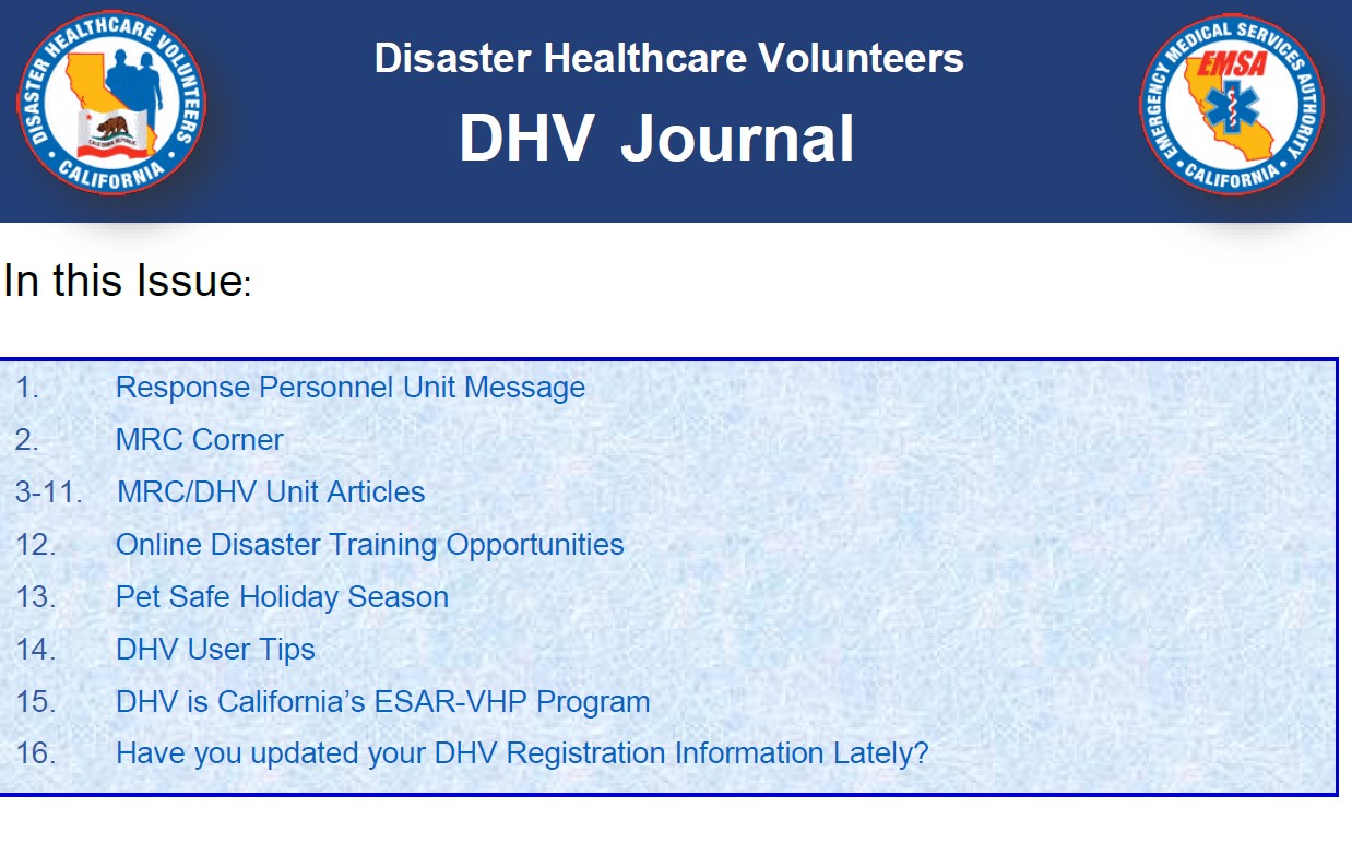 DHV Journal - Winter 2023 Front Page